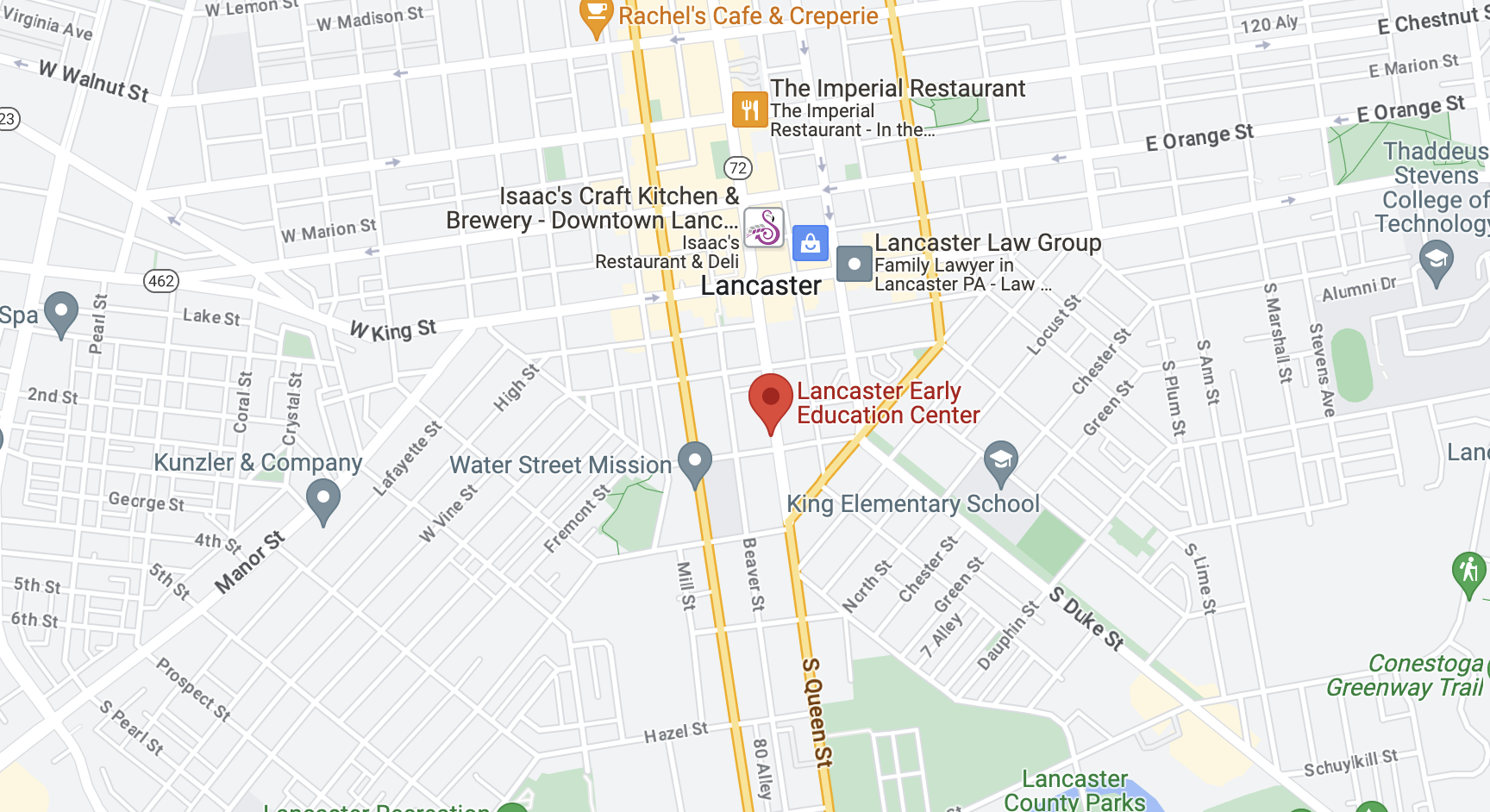 Map Lancaster Early Education Center formerly Lancaster Day Care Center Quality early care & education since 1915.