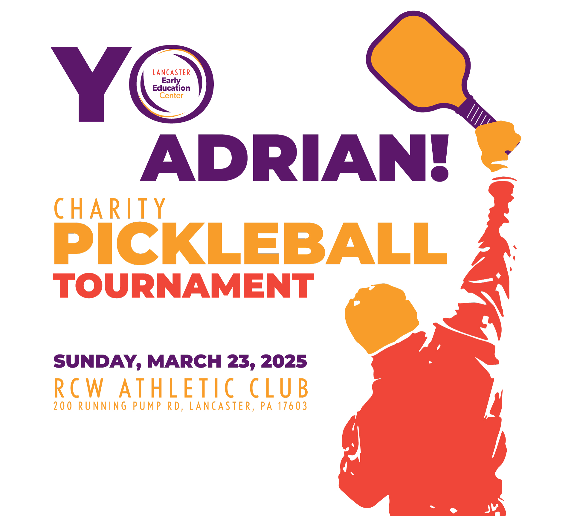 Yo Adrian Pickleball Tournament Graphic