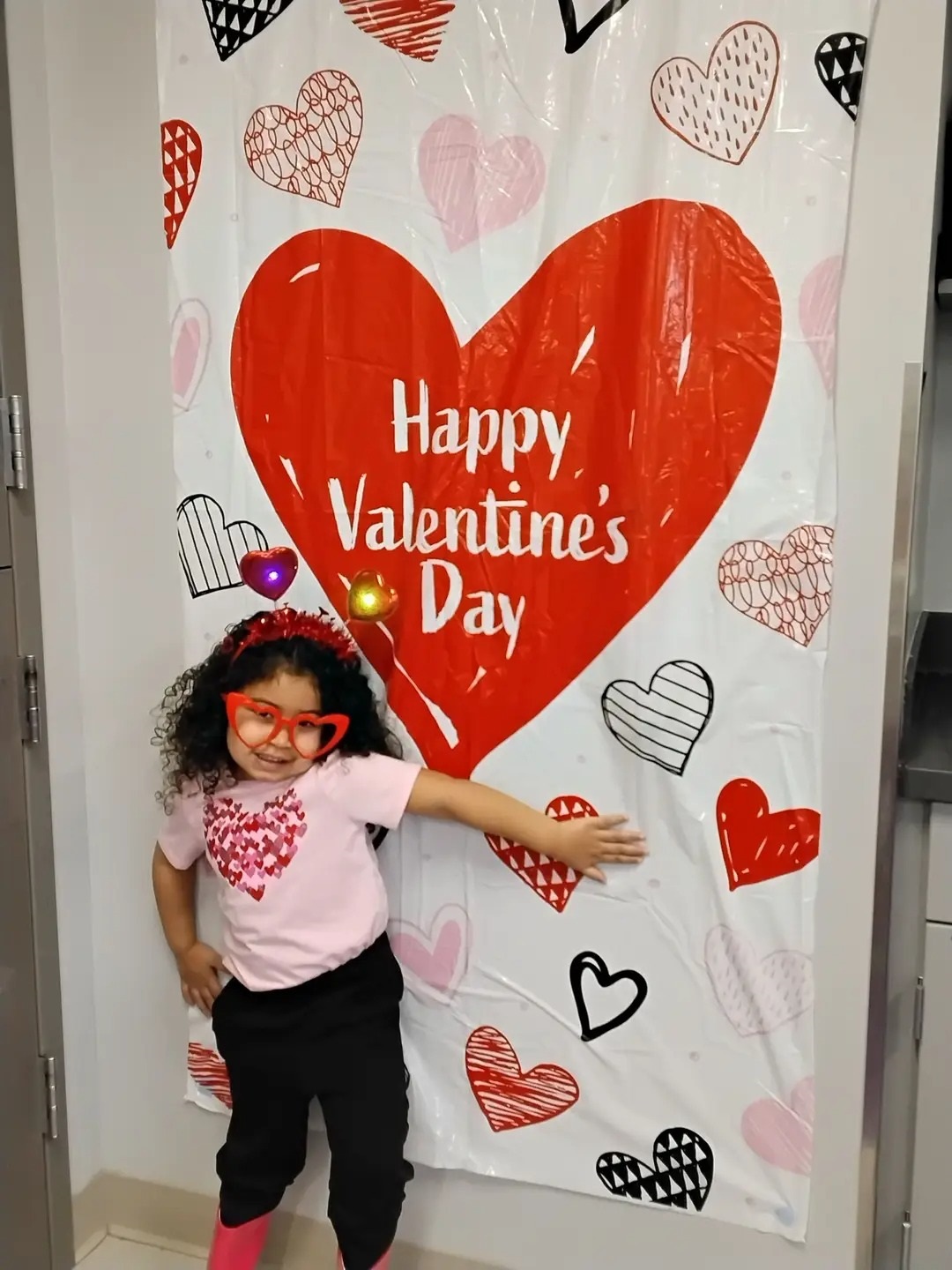 Amaya Valentines Day Valentines Day with preschoolers at Lancaster Early Education Center