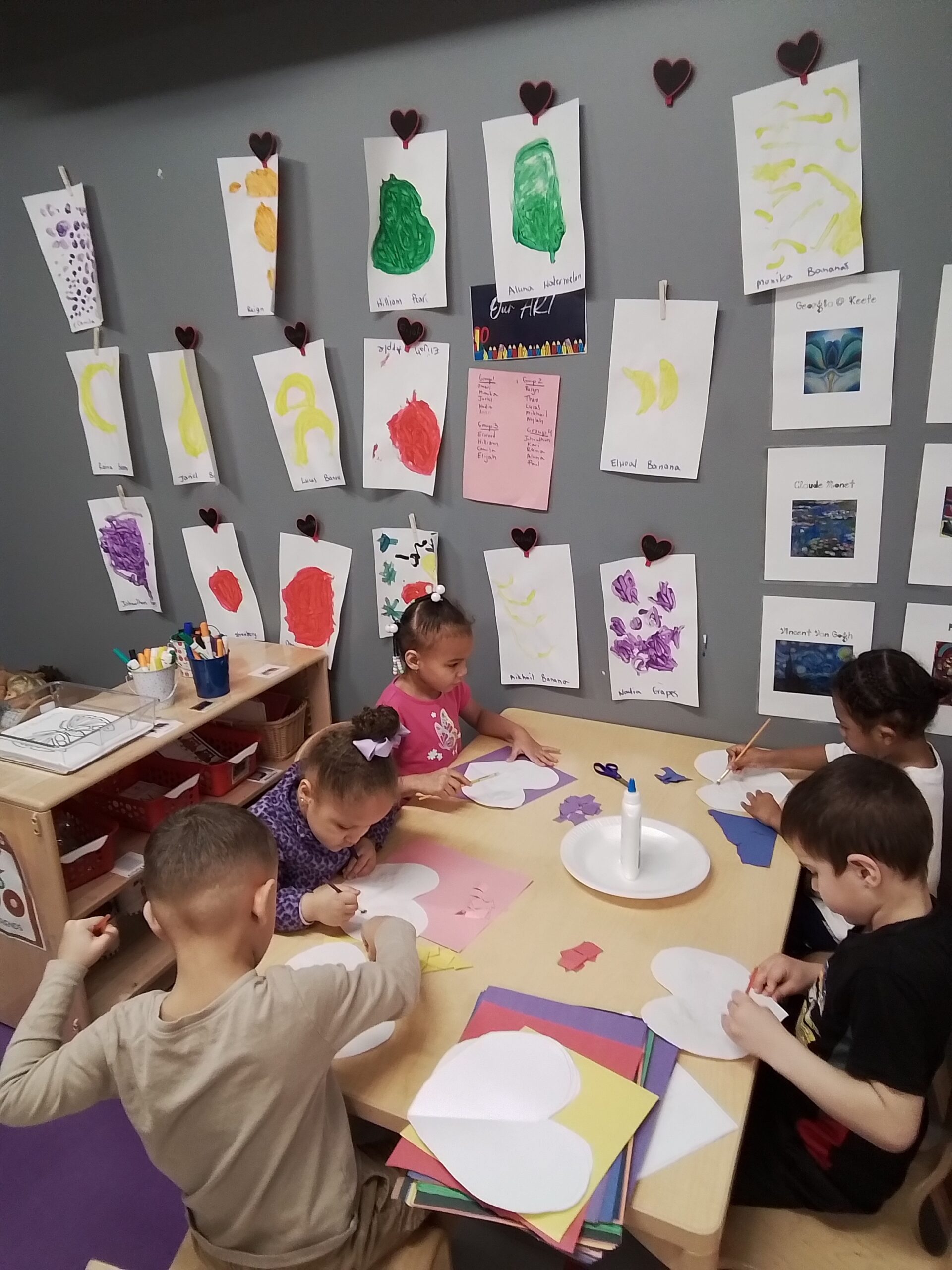 Valentines Day with preschoolers at Lancaster Early Education Center