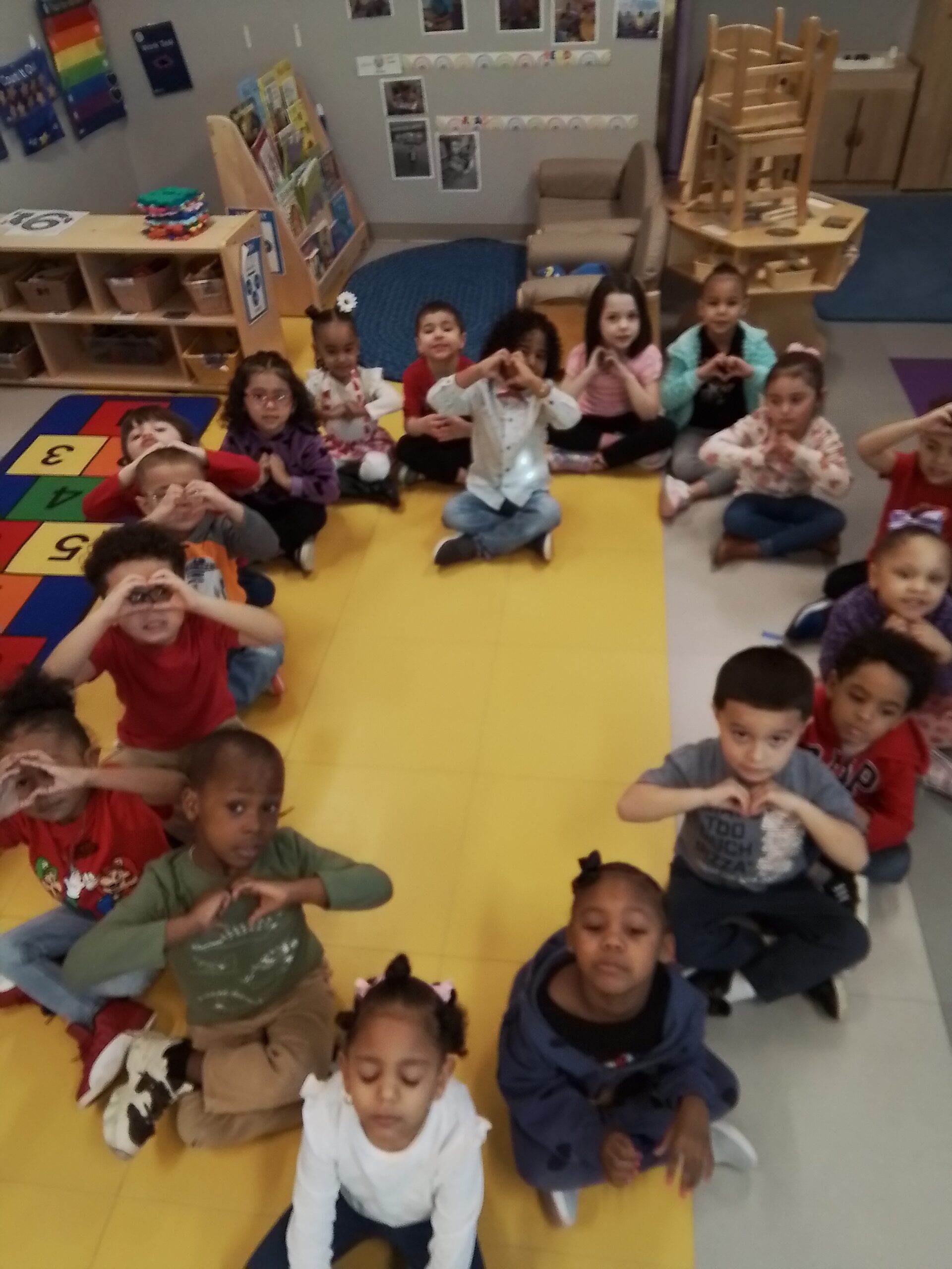 Valentines Day with preschoolers at Lancaster Early Education Center